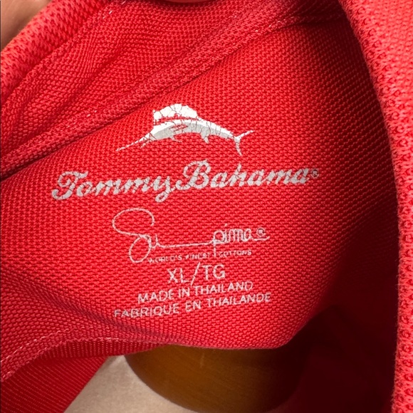 Tommy Bahama Red Supima Cotton Polo Shirt Size XL - Picture 5 of 7